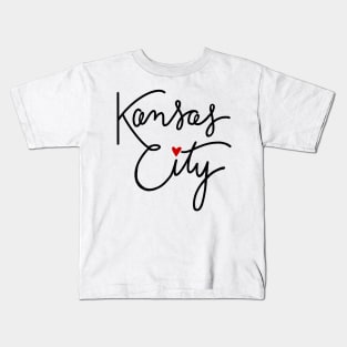 Cursive Kansas City Love Kids T-Shirt